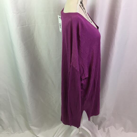 Worthington V Neck Hi Low Sweater Lavender Large - Picture 4 of 15